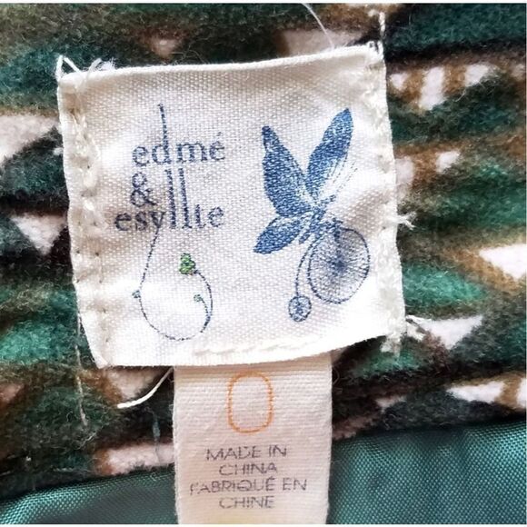 ANTHROPOLOGIE EDME & ESYLLTE GREEN MOUNTAINS SKIRT WOMENS SIZE 0 - Picture 4 of 6